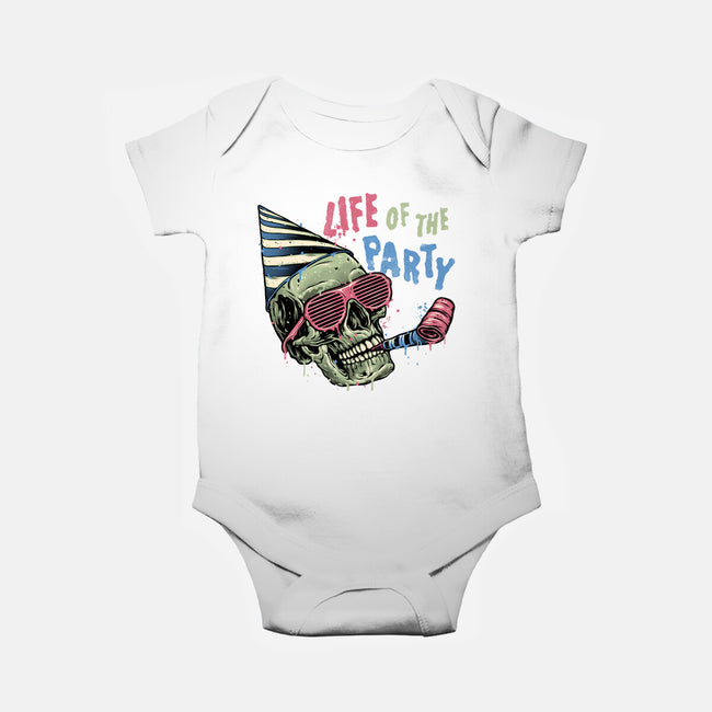 Life Of The Party-Baby-Basic-Onesie-glitchygorilla