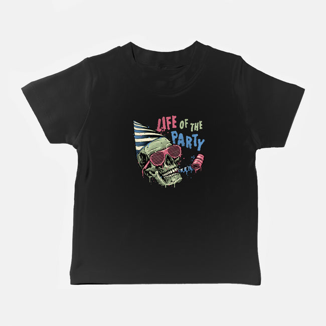 Life Of The Party-Baby-Basic-Tee-glitchygorilla