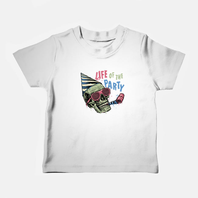Life Of The Party-Baby-Basic-Tee-glitchygorilla