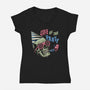 Life Of The Party-Womens-V-Neck-Tee-glitchygorilla