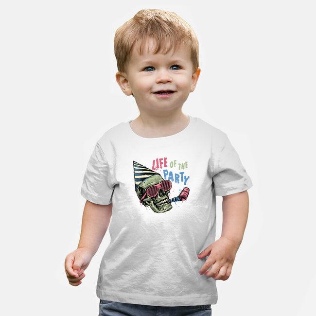 Life Of The Party-Baby-Basic-Tee-glitchygorilla