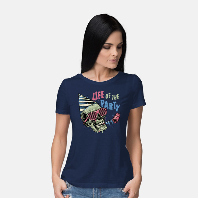 Life Of The Party-Womens-Basic-Tee-glitchygorilla