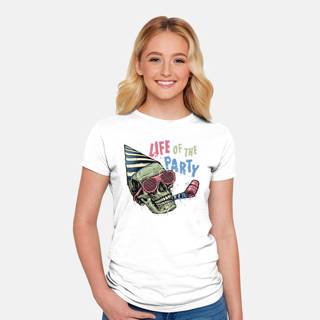Life Of The Party-Womens-Fitted-Tee-glitchygorilla