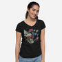 Life Of The Party-Womens-V-Neck-Tee-glitchygorilla