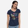 Life Of The Party-Womens-V-Neck-Tee-glitchygorilla