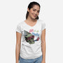 Life Of The Party-Womens-V-Neck-Tee-glitchygorilla