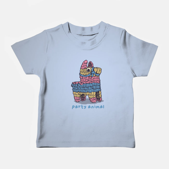Party Animal-Baby-Basic-Tee-glitchygorilla