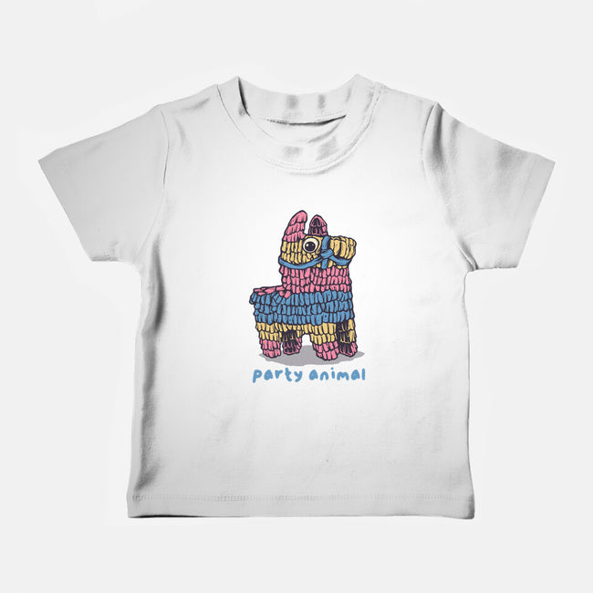 Party Animal-Baby-Basic-Tee-glitchygorilla