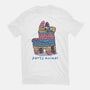 Party Animal-Womens-Fitted-Tee-glitchygorilla