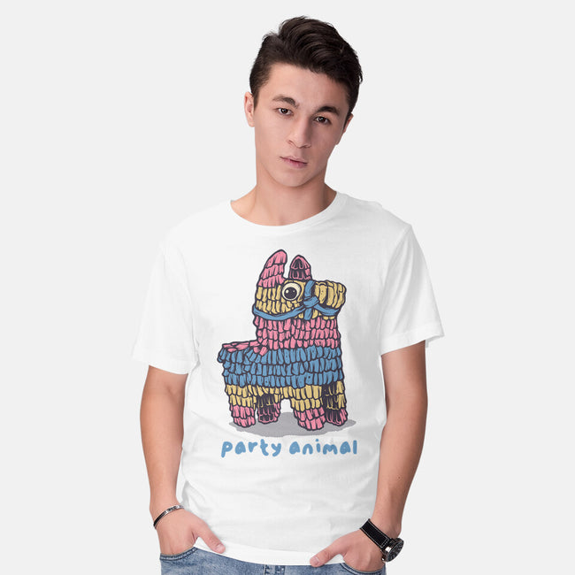Party Animal-Mens-Basic-Tee-glitchygorilla