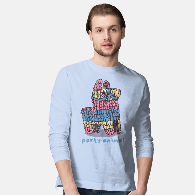 Party Animal-Mens-Long Sleeved-Tee-glitchygorilla