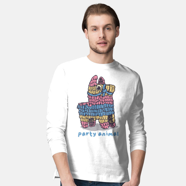 Party Animal-Mens-Long Sleeved-Tee-glitchygorilla