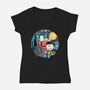 Painting The Night-Womens-V-Neck-Tee-glitchygorilla