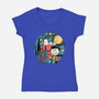 Painting The Night-Womens-V-Neck-Tee-glitchygorilla