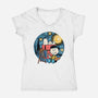 Painting The Night-Womens-V-Neck-Tee-glitchygorilla