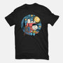 Painting The Night-Womens-Fitted-Tee-glitchygorilla