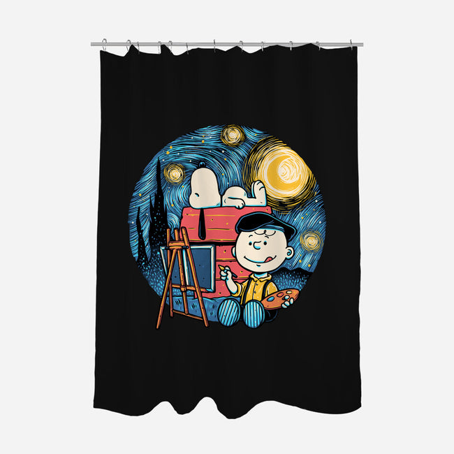 Painting The Night-None-Polyester-Shower Curtain-glitchygorilla