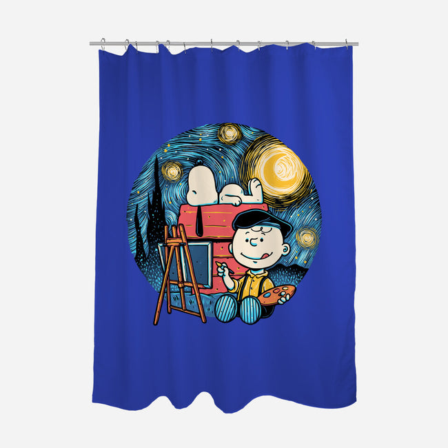 Painting The Night-None-Polyester-Shower Curtain-glitchygorilla