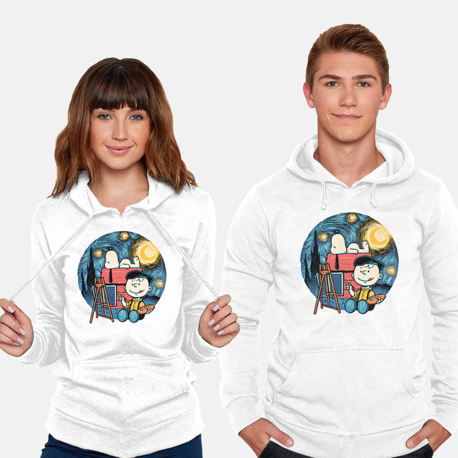 Painting The Night-Unisex-Pullover-Sweatshirt-glitchygorilla