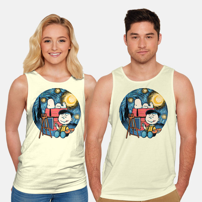 Painting The Night-Unisex-Basic-Tank-glitchygorilla