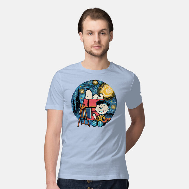 Painting The Night-Mens-Premium-Tee-glitchygorilla