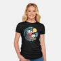 Painting The Night-Womens-Fitted-Tee-glitchygorilla