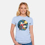 Painting The Night-Womens-Fitted-Tee-glitchygorilla
