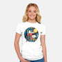 Painting The Night-Womens-Fitted-Tee-glitchygorilla