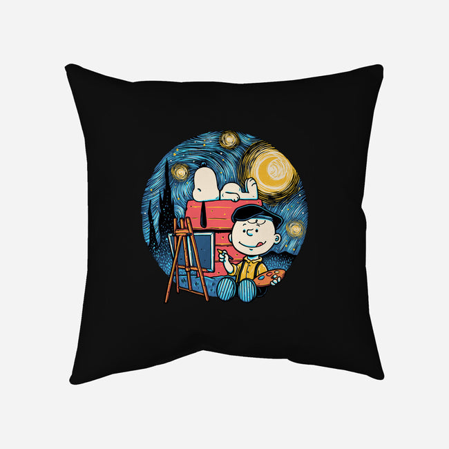 Painting The Night-None-Removable Cover w Insert-Throw Pillow-glitchygorilla