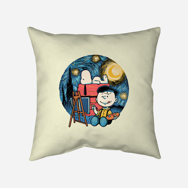 Painting The Night-None-Removable Cover w Insert-Throw Pillow-glitchygorilla