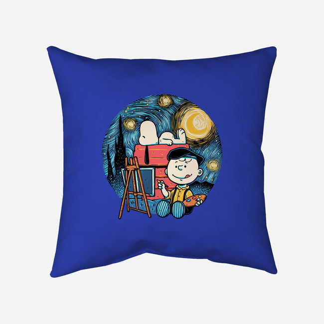 Painting The Night-None-Removable Cover w Insert-Throw Pillow-glitchygorilla