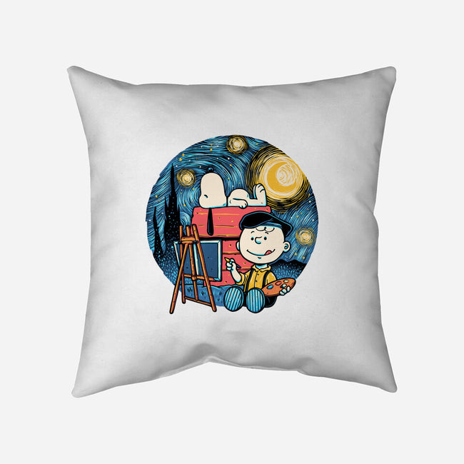 Painting The Night-None-Removable Cover w Insert-Throw Pillow-glitchygorilla