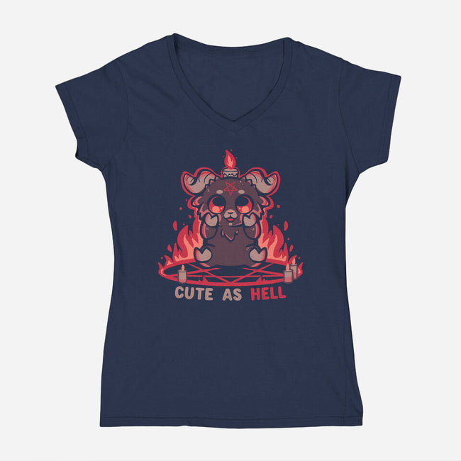 Feeling Cute As Hell-Womens-V-Neck-Tee-TechraNova