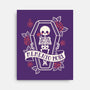 Memento Mori Cute Skeleton-None-Stretched-Canvas-NemiMakeit