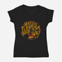 May The Flames-Womens-V-Neck-Tee-yumie