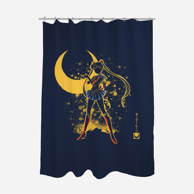 Moon Girl-None-Polyester-Shower Curtain-yumie