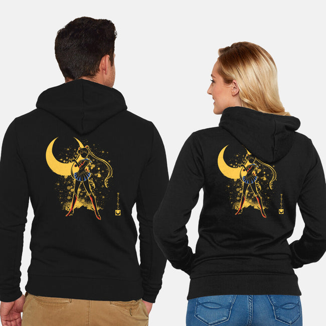Moon Girl-Unisex-Zip-Up-Sweatshirt-yumie