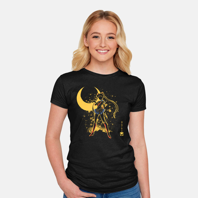 Moon Girl-Womens-Fitted-Tee-yumie