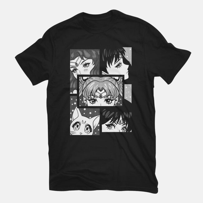 Moon And Planets-Womens-Fitted-Tee-yumie