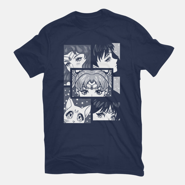 Moon And Planets-Womens-Fitted-Tee-yumie