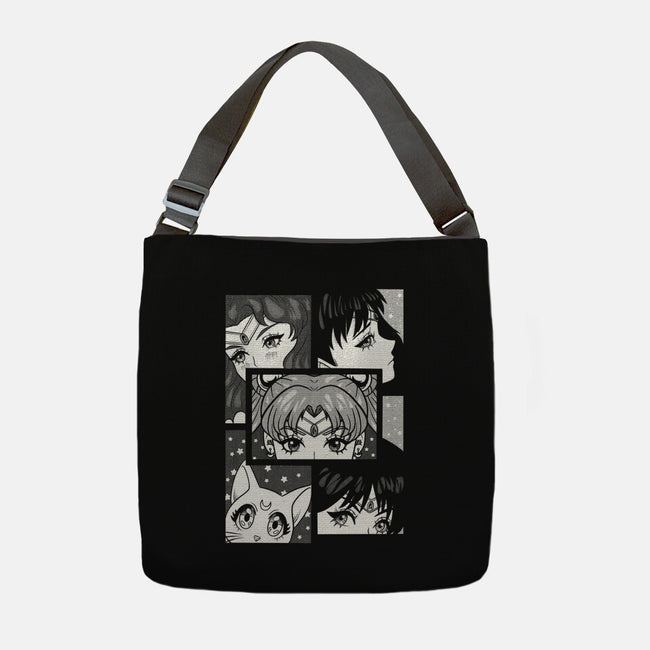 Moon And Planets-None-Adjustable Tote-Bag-yumie