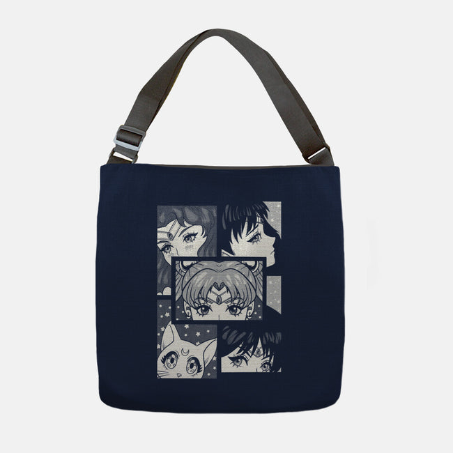 Moon And Planets-None-Adjustable Tote-Bag-yumie