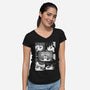 Moon And Planets-Womens-V-Neck-Tee-yumie