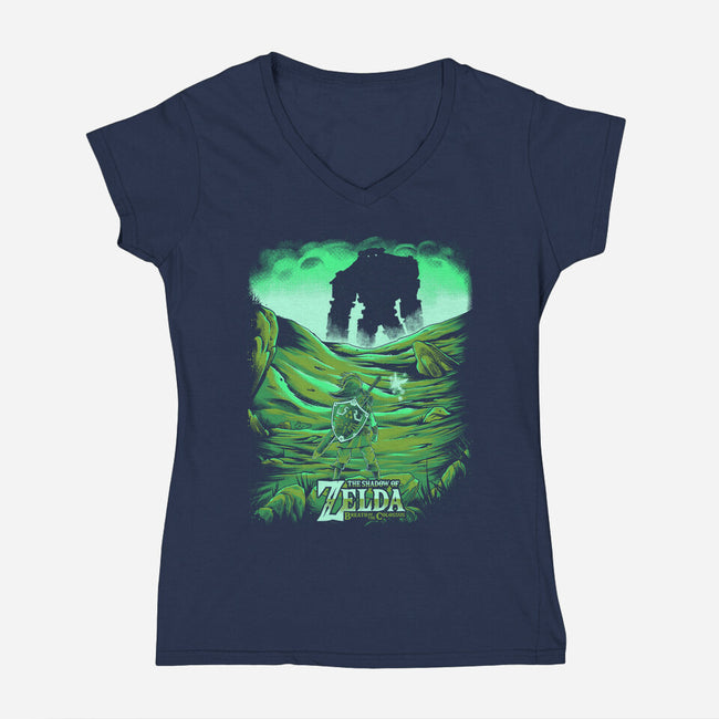 The Shado Of Zelda-Womens-V-Neck-Tee-yumie