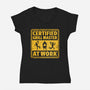 Certified Grill Master-Womens-V-Neck-Tee-kg07
