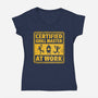 Certified Grill Master-Womens-V-Neck-Tee-kg07