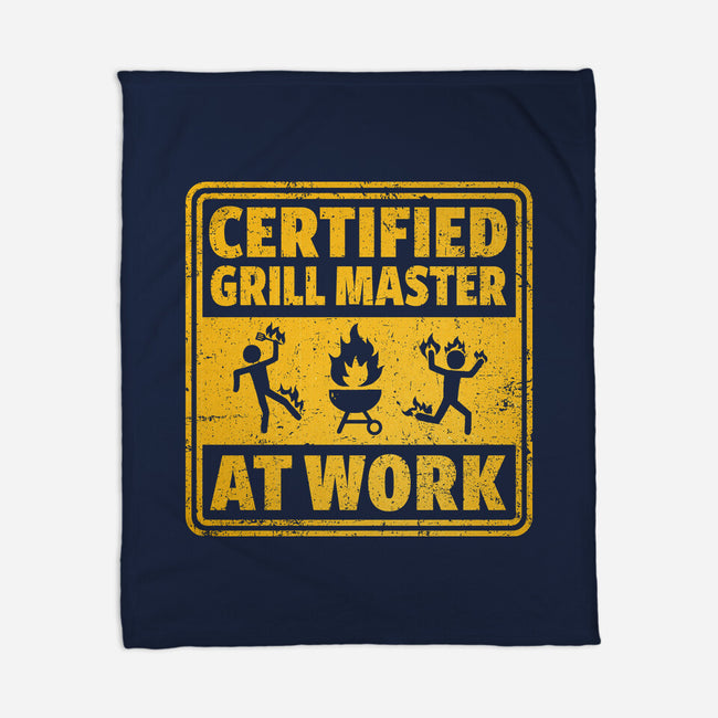 Certified Grill Master-None-Fleece-Blanket-kg07