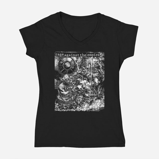 Rage Against The Empire-Womens-V-Neck-Tee-CappO