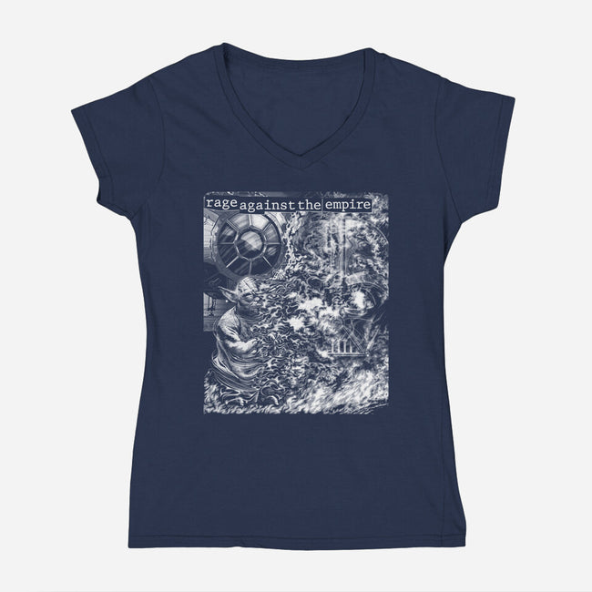 Rage Against The Empire-Womens-V-Neck-Tee-CappO