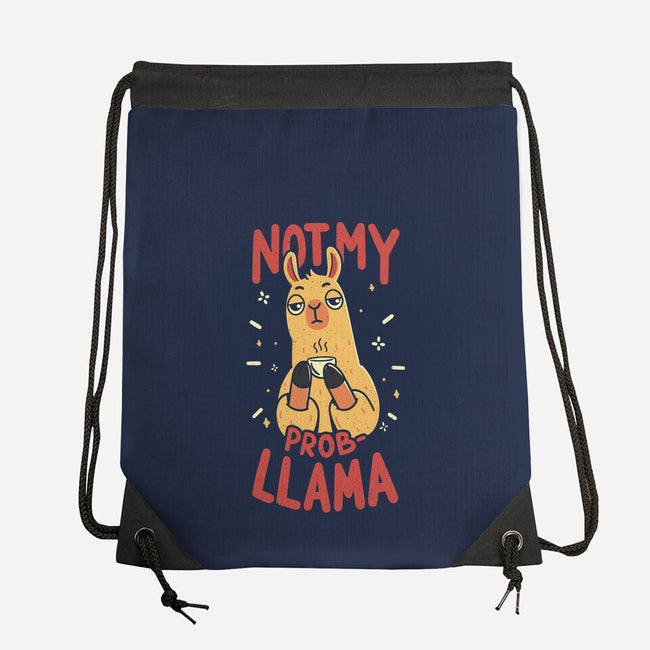 Not My Prob-Llama-None-Drawstring-Bag-rarpoint